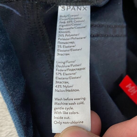 Spanx Women's Jeans Jeggings L/G Dark Wash Skinny Cotton Blend Casual - Picture 9 of 13